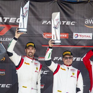 #61 Ferrari 488 GT3 of Jean-Claude Saada and Conrad Grunewald, AF Corse, Fanatec GT World Challenge America powered by AWS, Am, SRO America, Virginia International Raceway, Alton, VA, June 2021.
 | Brian Cleary/SRO