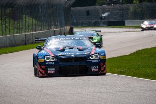 #96 BMW F13 M6 GT3 of Michael Dinan and Robby Foley, Turner Motorsport, Fanatec GT World Challenge America powered by AWS, Pro, SRO America, Road America, Elkhart Lake, Aug 2021. | SRO Motorsports Group