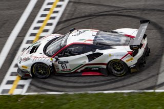 #61 Ferrari 488 GT3 of Jean-Claude Saada and Conrad Grunewald, AF Corse, Fanatec GT World Challenge America powered by AWS, Am, SRO America, Road America, Elkhart Lake, Aug 2021.
 | Brian Cleary/SRO