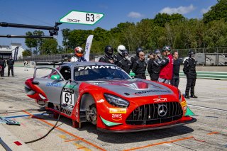 #63 Mercedes-AMG GT3 of David Askew and Ryan Dalziel, DXDT Racing, Fanatec GT World Challenge America powered by AWS, Pro-Am, SRO America, Road America, Elkhart Lake, Aug 2021.
 | Brian Cleary/SRO