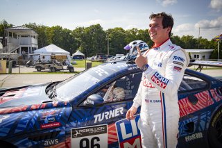 #96 BMW F13 M6 GT3 of Michael Dinan and Robby Foley, Turner Motorsport, Fanatec GT World Challenge America powered by AWS, Pro, SRO America, Road America, Elkhart Lake, Aug 2021.
 | Brian Cleary/SRO