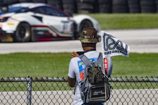 #61 Ferrari 488 GT3 of Jean-Claude Saada and Conrad Grunewald, AF Corse, Fanatec GT World Challenge America powered by AWS, Am, SRO America, Road America, Elkhart Lake, Aug 2021.
 | Brian Cleary/SRO