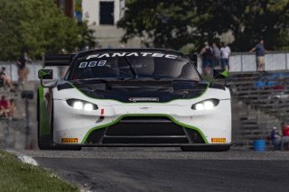 #12 Aston Martin Vantage AMR GT3 of Drew Staveley and Frank Gannett, Ian Lacy Racing, Fanatec GT World Challenge America powered by AWS, Pro-Am, SRO America, Road America, Elkhart Lake, WI Aug 2021. | Brian Cleary/SRO