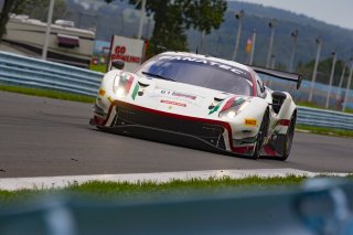 #61 Ferrari 488 GT3 of Jean-Claude Saada and Conrad Grunewald, AF Corse, Fanatec GT World Challenge America powered by AWS, Am, SRO America, Watkins Glen International raceway, Watkins Glen, NY, September 2021.
 | Brian Cleary/SRO