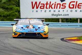 #88 Lamborghini Huracan GT3 of Jason Harward and Madison Snow, Zelus Racing, Fanatec GT World Challenge America powered by AWS, Pro-Am, SRO America, Watkins Glen International raceway, Watkins Glen, NY, September 2021.
 | Matt Moore/SRO