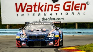 #96 BMW F13 M6 GT3 of Michael Dinan and Robby Foley, Turner Motorsport, Fanatec GT World Challenge America powered by AWS, Pro, SRO America, Watkins Glen International Raceway, Watkins Glen, NY, September 2021. | Matt Moore/SRO