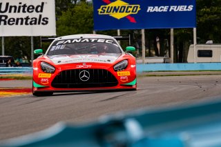 #63 Mercedes-AMG GT3 of David Askew and Ryan Dalziel, DXDT Racing, Fanatec GT World Challenge America powered by AWS, Pro-Am, SRO America, Watkins Glen International raceway, Watkins Glen, NY, September 2021.
 | SRO Motorsports Group