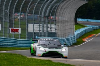 #12 Aston Martin Vantage AMR GT3 of Drew Staveley and Frank Gannett, Ian Lacy Racing, Fanatec GT World Challenge America powered by AWS, Pro-Am, SRO America, Watkins Glen International Raceway, Watkins Glen, NY, September 2021. | SRO Motorsports Group