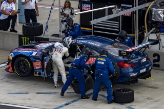 #96 BMW F13 M6 GT3 of Michael Dinan and Robby Foley, Turner Motorsport, Fanatec GT World Challenge America powered by AWS, Pro, SRO America, Watkins Glen International Raceway, Watkins Glen, NY, September 2021. | Brian Cleary/SRO