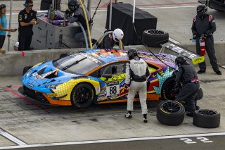 #88 Lamborghini Huracan GT3 of Jason Harward and Madison Snow, Zelus Racing, Fanatec GT World Challenge America powered by AWS, Pro-Am, SRO America, Watkins Glen International raceway, Watkins Glen, NY, September 2021.
 | Brian Cleary/SRO
