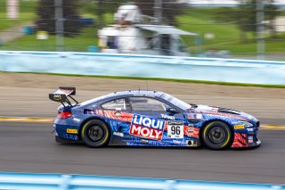 #96 BMW F13 M6 GT3 of Michael Dinan and Robby Foley, Turner Motorsport, Fanatec GT World Challenge America powered by AWS, Pro, SRO America, Watkins Glen International Raceway, Watkins Glen, NY, September 2021. | Brian Cleary/SRO