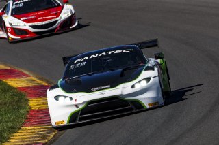 #12 Aston Martin Vantage AMR GT3 of Drew Staveley and Frank Gannett, Ian Lacy Racing, Fanatec GT World Challenge America powered by AWS, Pro-Am, SRO America, Watkins Glen International Raceway, Watkins Glen, NY, September 2021. | SRO Motorsports Group