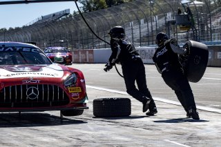 #63 Mercedes-AMG GT3 of David Askew and Ryan Dalziel, DXDT Racing, Fanatec GT World Challenge America powered by AWS, Pro-Am, SRO America, Watkins Glen International raceway, Watkins Glen, NY, September 2021.
 | SRO Motorsports Group