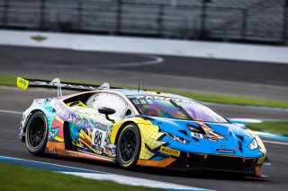 #88 Lamborghini Huracan GT3 Evo of Jason Harward and Madison Snow, Zelus Motorsports, GTWCA Pro-Am, SRO, Indianapolis Motor Speedway, Indianapolis, IN, USA, October 2021 | Fabian Lagunas/SRO