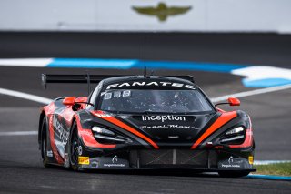 #70 McLaren 720S GT3 of Brendan Iribe, Ollie Millroy, and Kevin Madsen, inception racing, GTWCA Pro-Am, IGTC Pro Am, SRO, Indianapolis Motor Speedway, Indianapolis, IN, USA, October 2021 | Fabian Lagunas/SRO