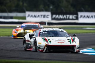 #61 Ferrari 488 GT3 of Jean-Claude Saada, Conrad Grunewald and Mark Kvamme, AF Corse, GTWCA Am, IGTC Am, SRO, Indianapolis Motor Speedway, Indianapolis, IN, USA, October 2021 | Fabian Lagunas/SRO