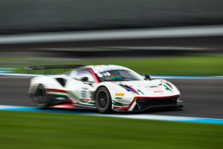 #61 Ferrari 488 GT3 of Jean-Claude Saada, Conrad Grunewald and Mark Kvamme, AF Corse, GTWCA Am, IGTC Am, SRO, Indianapolis Motor Speedway, Indianapolis, IN, USA, October 2021 | Fabian Lagunas/SRO