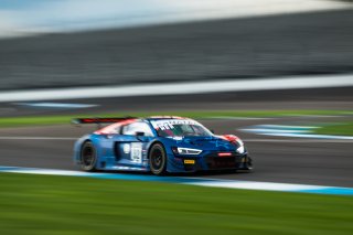 #32 Audi R8 LMS GT3 of Dries Vanthoor, Charles Weerts, and Christopher Mies, Audi Sport Team WRT, IGTC Pro, SRO, Indianapolis Motor Speedway, Indianapolis, IN, USA, October 2021 | Fabian Lagunas/SRO
