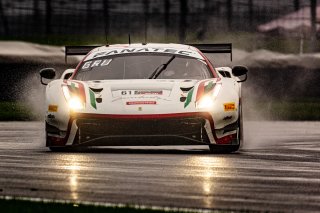 #61 Ferrari 488 GT3 of Jean-Claude Saada, Conrad Grunewald and Mark Kvamme, AF Corse, GTWCA Am, IGTC Am, SRO, Indianapolis Motor Speedway, Indianapolis, IN, USA, October 2021 | Sarah Weeks/SRO             