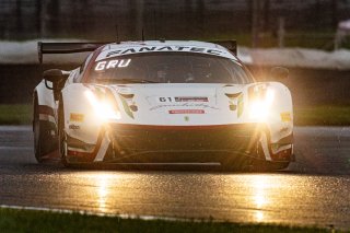 #61 Ferrari 488 GT3 of Jean-Claude Saada, Conrad Grunewald and Mark Kvamme, AF Corse, GTWCA Am, IGTC Am, SRO, Indianapolis Motor Speedway, Indianapolis, IN, USA, October 2021 | Sarah Weeks/SRO             