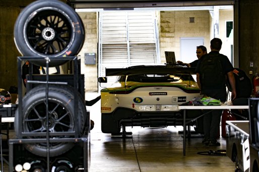 #12 Aston Martin Vantage AMR GT3 of Frank Gannett, Ian Lacy and Drew Staveley, Ian Lacy Racing, IGTC GT3 Pro-Am, SRO, Indianapolis Motor Speedway, Indianapolis, IN, USA, October 2021 | Brian Cleary/SRO