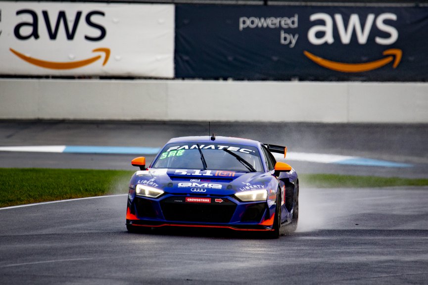 #8 Audi R8 LMS GT4 of Elias Sabo, Joel Miller and Andy Lee, GMG Racing, Intercontinental GT Challenge, GT4\SRO, Indianapolis Motor Speedway, Indianapolis, IN, USA, October 2021
