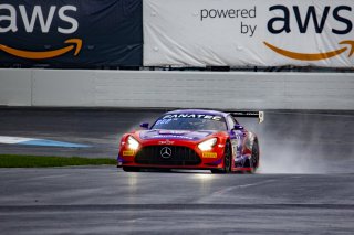 #19 Mercedes-AMG GT3 of Erin Vogel, Thomas Merrill, and Michael Cooper, DXDT Racing, GTWCA Pro-Am, IGTC GT3 Pro-Am, SRO, Indianapolis Motor Speedway, Indianapolis, IN, USA, October 2021 | Brian Cleary/SRO