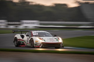 #61 Ferrari 488 GT3 of Jean-Claude Saada, Conrad Grunewald and Mark Kvamme, AF Corse, GTWCA Am, IGTC Am, SRO, Indianapolis Motor Speedway, Indianapolis, IN, USA, October 2021 | SRO Motorsports Group