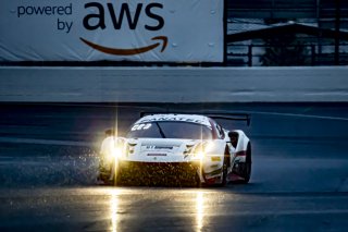 #61 Ferrari 488 GT3 of Jean-Claude Saada, Conrad Grunewald and Mark Kvamme, AF Corse, GTWCA Am, IGTC Am, SRO, Indianapolis Motor Speedway, Indianapolis, IN, USA, October 2021 | Brian Cleary/SRO