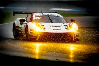 #61 Ferrari 488 GT3 of Jean-Claude Saada, Conrad Grunewald and Mark Kvamme, AF Corse, GTWCA Am, IGTC Am, SRO, Indianapolis Motor Speedway, Indianapolis, IN, USA, October 2021 | Brian Cleary/SRO
