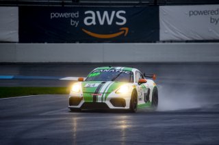 #54 Porsche 718 Cayman GT4 CS MR of Tim Pappas, Jeroen Bleekemolen and Sebastian Bleekemolen, Black Swan Racing, Intercontinental GT Challenge, GT4\SRO, Indianapolis Motor Speedway, Indianapolis, IN, USA, October 2021
 | Brian Cleary/SRO