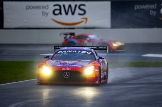 #19 Mercedes-AMG GT3 of Erin Vogel, Thomas Merrill, and Michael Cooper, DXDT Racing, GTWCA Pro-Am, IGTC GT3 Pro-Am, SRO, Indianapolis Motor Speedway, Indianapolis, IN, USA, October 2021 | Brian Cleary/SRO