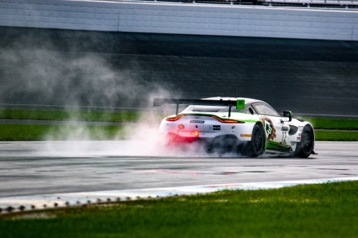 #12 Aston Martin Vantage AMR GT3 of Frank Gannett, Ian Lacy and Drew Staveley, Ian Lacy Racing, IGTC GT3 Pro-Am, SRO, Indianapolis Motor Speedway, Indianapolis, IN, USA, October 2021 | Brian Cleary/SRO