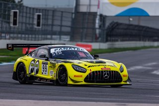 #99 Mercedes-AMG GT3 of Maro Engel, Luca Stolz and Jules Gounon, Mercedes-AMG Team Craft-Bamboo Racing, IGTC Pro, SRO, Indianapolis Motor Speedway, Indianapolis, IN, USA, October 2021 | Sarah Weeks/SRO             