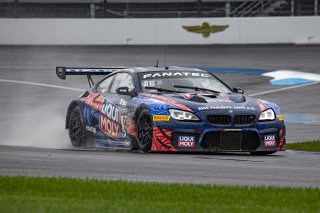 #96 BMW F13 M6 GT3 of Michael Dinan, Robby Foley and Connor De Phillippi, Turner Motorsport, GTWCA Pro. IGTC Pro, SRO, Indianapolis Motor Speedway, Indianapolis, IN, USA, October 2021 | Brian Cleary/SRO