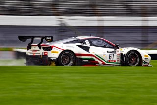 #61 Ferrari 488 GT3 of Jean-Claude Saada, Conrad Grunewald and Mark Kvamme, AF Corse, GTWCA Am, IGTC Am, SRO, Indianapolis Motor Speedway, Indianapolis, IN, USA, October 2021 | Brian Cleary/SRO
