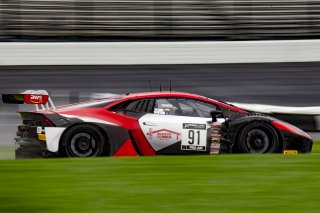 #91 Lamborghini Huracan GT3 Evo of Jeff Burton and Vesko Kozarov, Rearden Racing, GTWCA Pro-Am, SRO, Indianapolis Motor Speedway, Indianapolis, IN, USA, October 2021 | Brian Cleary/SRO