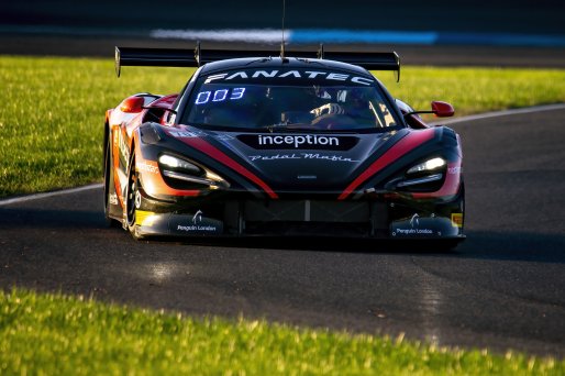 #70 McLaren 720S GT3 of Brendan Iribe, Ollie Millroy, and Kevin Madsen, inception racing, GTWCA Pro-Am, IGTC Pro Am, SRO, Indianapolis Motor Speedway, Indianapolis, IN, USA, October 2021 | Brian Cleary/SRO