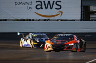 #77 Acura NSX GT3 Evo of Ashton Harrison, Matt McMurry and Mario Farnbacher, Compass Racing, GTWCA Pro-Am, IGTC Silver Cup, SRO, Indianapolis Motor Speedway, Indianapolis, IN, USA, October 2021 | Brian Cleary/SRO