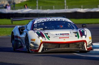 #61 Ferrari 488 GT3 of Jean-Claude Saada, Conrad Grunewald and Mark Kvamme, AF Corse, GTWCA Am, IGTC Am, SRO, Indianapolis Motor Speedway, Indianapolis, IN, USA, October 2021 | Brian Cleary/SRO