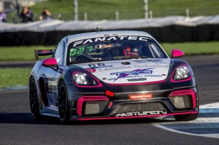 #66 Porsche 718 Cayman GT4 CLUBSPORT MR of Derek DeBoer and Spencer Pumpelly, TRG-The Racers Group, Pro-Am, Pirelli GT4 America, SRO, Indianapolis Motor Speedway, Indianapolis, IN, USA, October 2021
 | Brian Cleary/SRO