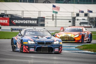 #96 BMW F13 M6 GT3 of Michael Dinan, Robby Foley and Connor De Phillippi, Turner Motorsport, GTWCA Pro. IGTC Pro, SRO, Indianapolis Motor Speedway, Indianapolis, IN, USA, October 2021 | SRO Motorsports Group