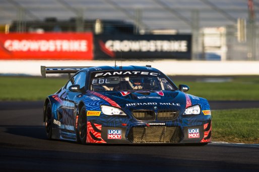 #96 BMW F13 M6 GT3 of Michael Dinan, Robby Foley and Connor De Phillippi, Turner Motorsport, GTWCA Pro. IGTC Pro, SRO, Indianapolis Motor Speedway, Indianapolis, IN, USA, October 2021 | Fabian Lagunas/SRO