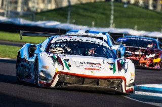 #61 Ferrari 488 GT3 of Jean-Claude Saada, Conrad Grunewald and Mark Kvamme, AF Corse, GTWCA Am, IGTC Am, SRO, Indianapolis Motor Speedway, Indianapolis, IN, USA, October 2021 | Fabian Lagunas/SRO