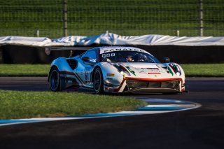 #61 Ferrari 488 GT3 of Jean-Claude Saada, Conrad Grunewald and Mark Kvamme, AF Corse, GTWCA Am, IGTC Am, SRO, Indianapolis Motor Speedway, Indianapolis, IN, USA, October 2021 | Fabian Lagunas/SRO