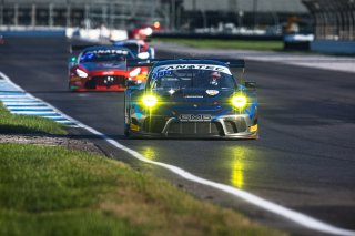 #34 Porsche GT3-R (991.2) of Kyle Washington, James Sofronas and Dennis Olsen, GMG Racing, IGTC Pro Am, SRO, Indianapolis Motor Speedway, Indianapolis, IN, USA, October 2021 | Fabian Lagunas/SRO