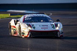 #61 Ferrari 488 GT3 of Jean-Claude Saada, Conrad Grunewald and Mark Kvamme, AF Corse, GTWCA Am, IGTC Am, SRO, Indianapolis Motor Speedway, Indianapolis, IN, USA, October 2021 | Brian Cleary/SRO