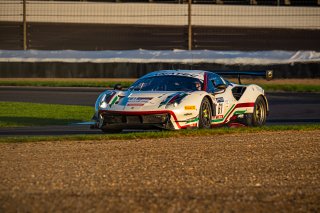 #61 Ferrari 488 GT3 of Jean-Claude Saada, Conrad Grunewald and Mark Kvamme, AF Corse, GTWCA Am, IGTC Am, SRO, Indianapolis Motor Speedway, Indianapolis, IN, USA, October 2021 | SRO Motorsports Group