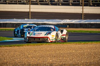 #61 Ferrari 488 GT3 of Jean-Claude Saada, Conrad Grunewald and Mark Kvamme, AF Corse, GTWCA Am, IGTC Am, SRO, Indianapolis Motor Speedway, Indianapolis, IN, USA, October 2021 | SRO Motorsports Group