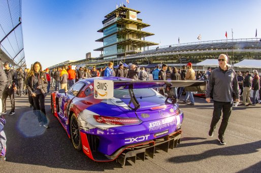 #19 Mercedes-AMG GT3 of Erin Vogel, Thomas Merrill, and Michael Cooper, DXDT Racing, GTWCA Pro-Am, IGTC GT3 Pro-Am, SRO, Indianapolis Motor Speedway, Indianapolis, IN, USA, October 2021 | Brian Cleary/SRO